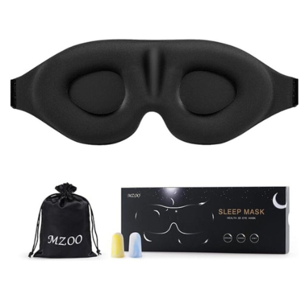 Luxury 3D Memory Foam Sleep Eye Mask –  100% Light Blocking for Men & Women